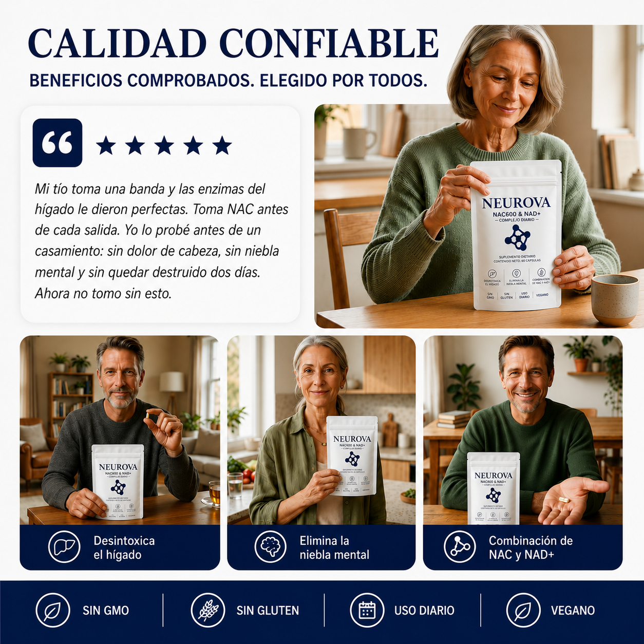 Complejo Detox Hepático | N-Acetilcisteína 600 + NAD+
