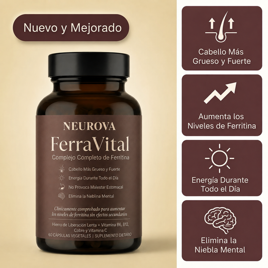 Hierro + Vitaminas para Energía y Cabello - FerraVital™