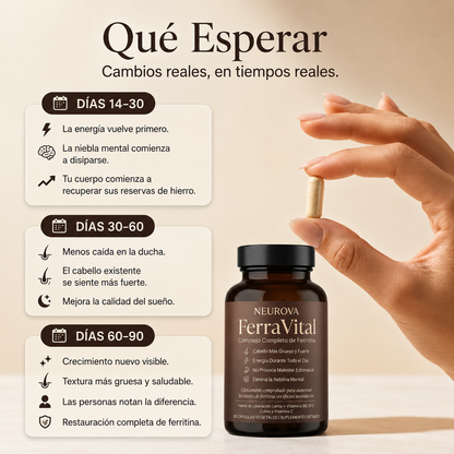 Hierro + Vitaminas para Energía y Cabello - FerraVital™