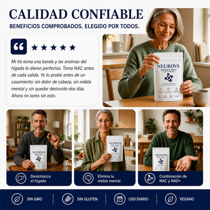 Complejo Detox Hepático | N-Acetilcisteína 600 + NAD+
